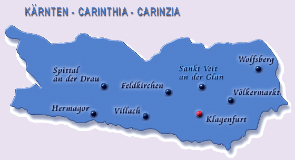 The region Carinthia has deeply fissured rock and is surrounded by mountains: in the west and in the north by the Hohen Tauern mountains and by the Gurktal alps, in the south by the Carnic Alps and the Karawanken mountains and in the east by the Pack and the Koralpe Alps. The main river of Carinthia, the Drau river, runs through the region from the west to the east and divides it into Upper and Lower Carinthia. The most important affluents are: Mll, Lieser, Gail, Gurk and Lavant. 